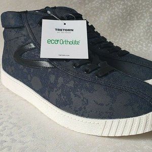 Tretorn NY Lite Hi Nero Opaco, Black Denim, Men's 10M